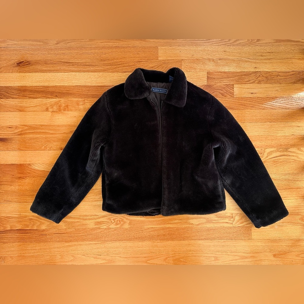 Kendra Scott Black Faux Fur Jacket